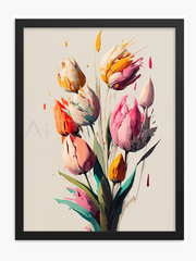 Abstract Tulips Poster