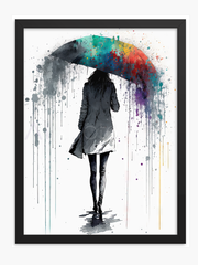 Raining Ink Poster